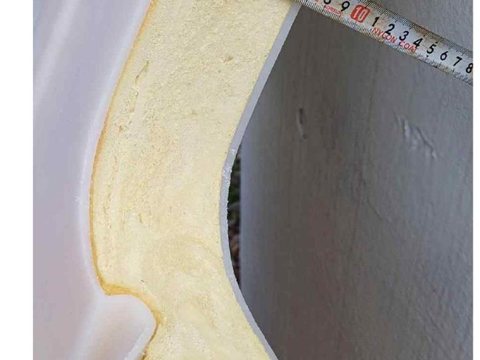 Insulation-filled HDPE double-wall panel — cut-open view